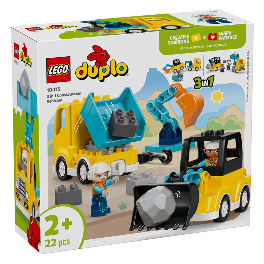 Lego Duplo Town 10475 Veicoli da cantiere 3in1