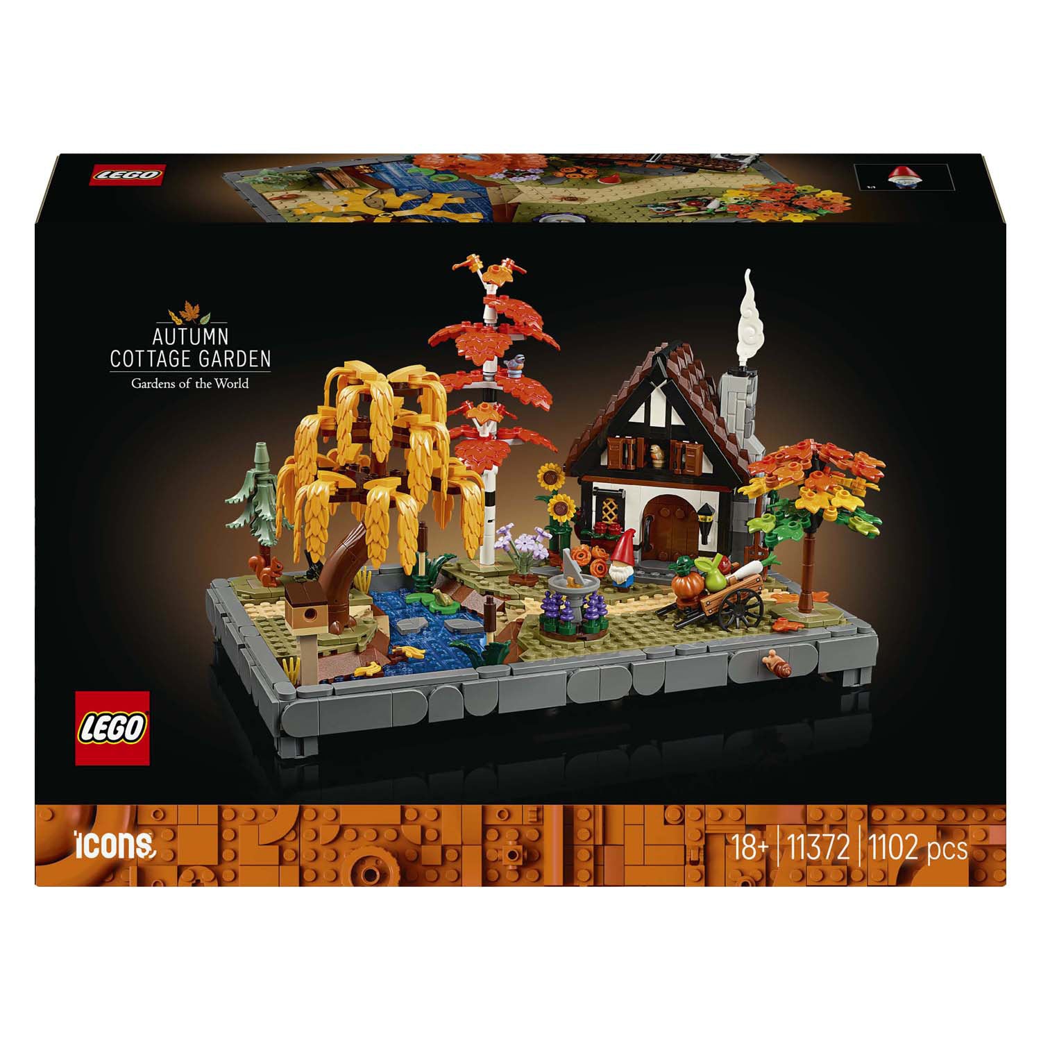Lego 11372 iconos jardín de otoño con cabaña