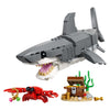 Lego creador 31381 tiburón feroz con cofre del tesoro