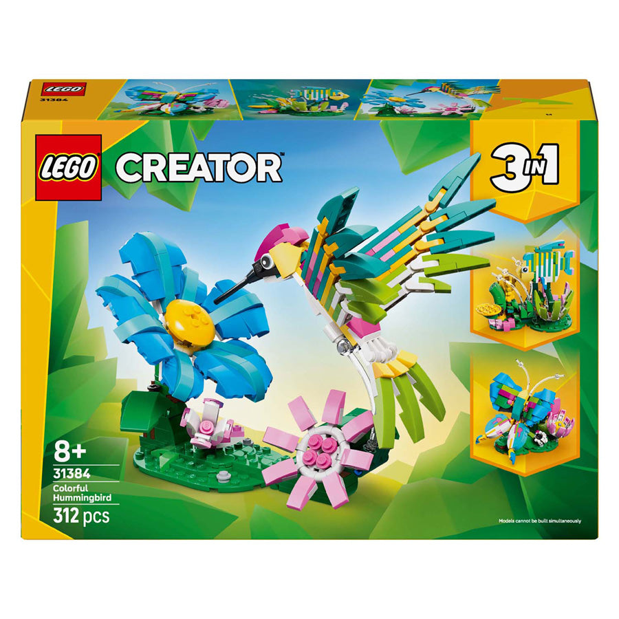 Lego creator 31384 wilde dieren: kleurrijke kolibrie