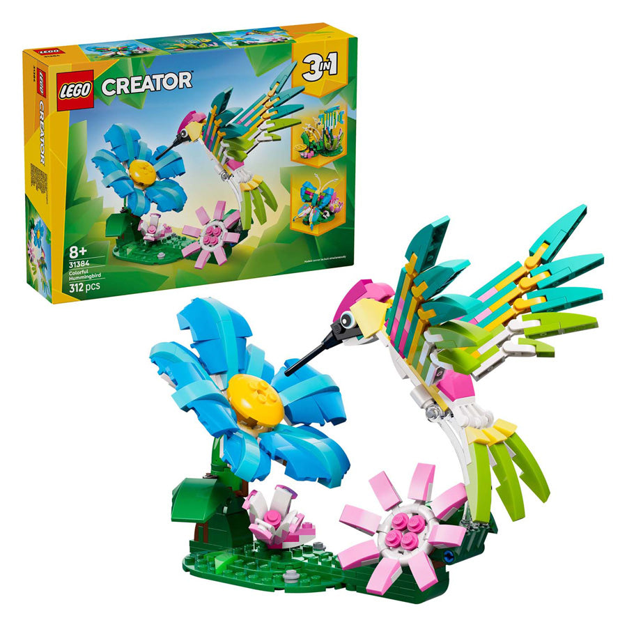Lego creator 31384 wilde dieren: kleurrijke kolibrie