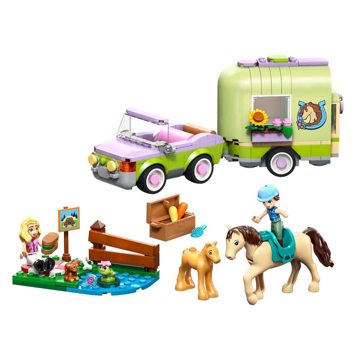 Lego friends 42695 remolque y caballo y potro