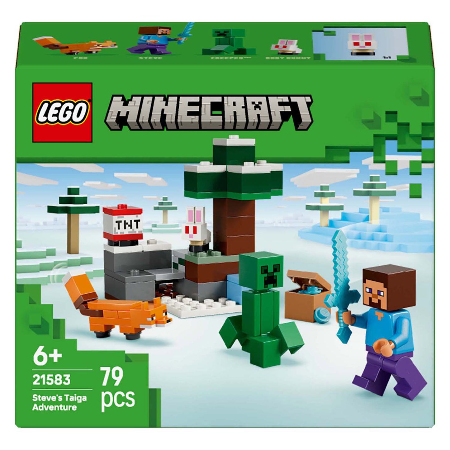 Lego minecraft steve's taiga adventure constructiespeelgoed
