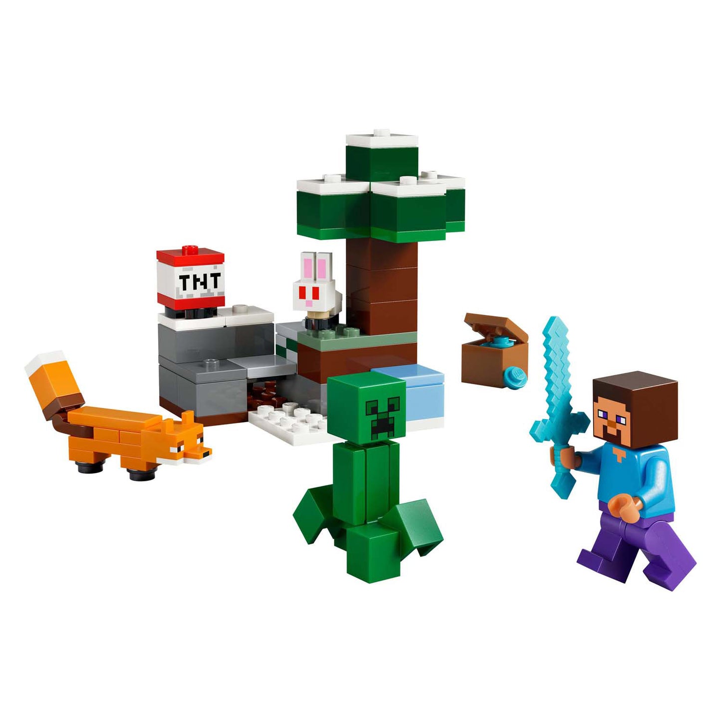 Lego minecraft steve's taiga adventure constructiespeelgoed