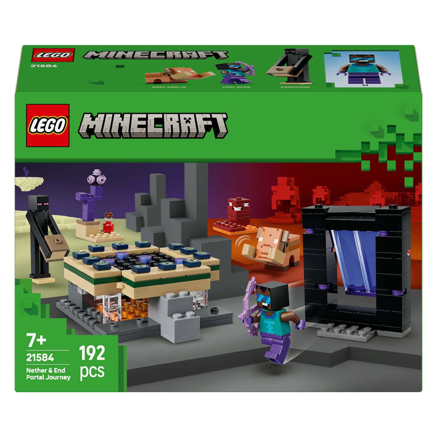 Lego 21584 Minecraft Viaggio nel Nether e nel Portale della Fine | 2 pezzi