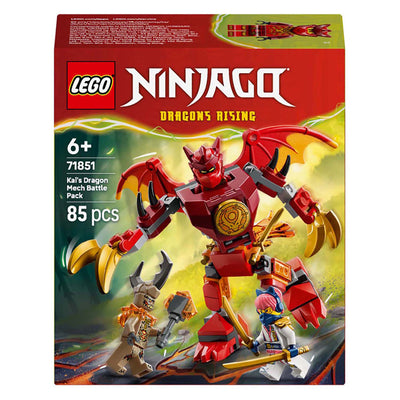 Lego ninjago 71851 paquete de batalla mecánico del dragón de kai | 2 piezas