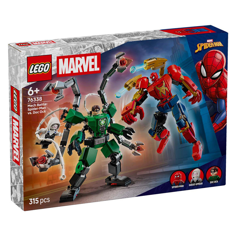 Lego 76338 Super Heroes Marvel Mecha Duello Spiderman contro doc ock