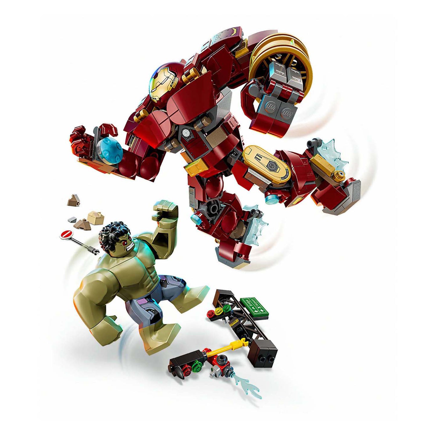 Lego super héroes 76343 marvel batalla definitiva: hulkbuster vs hulk