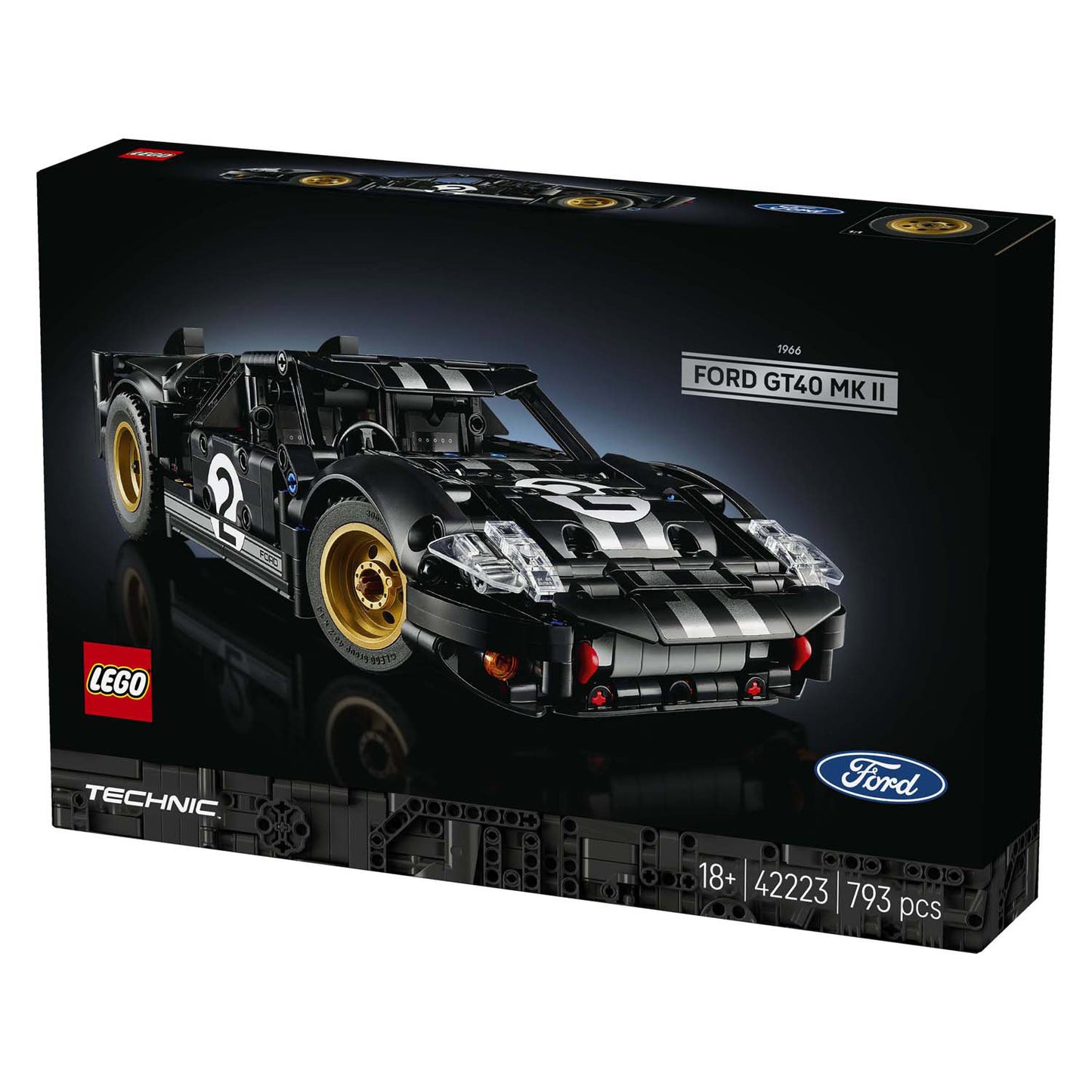 Lego 42223 technic auto da corsa ford gt40 mkii del 1966