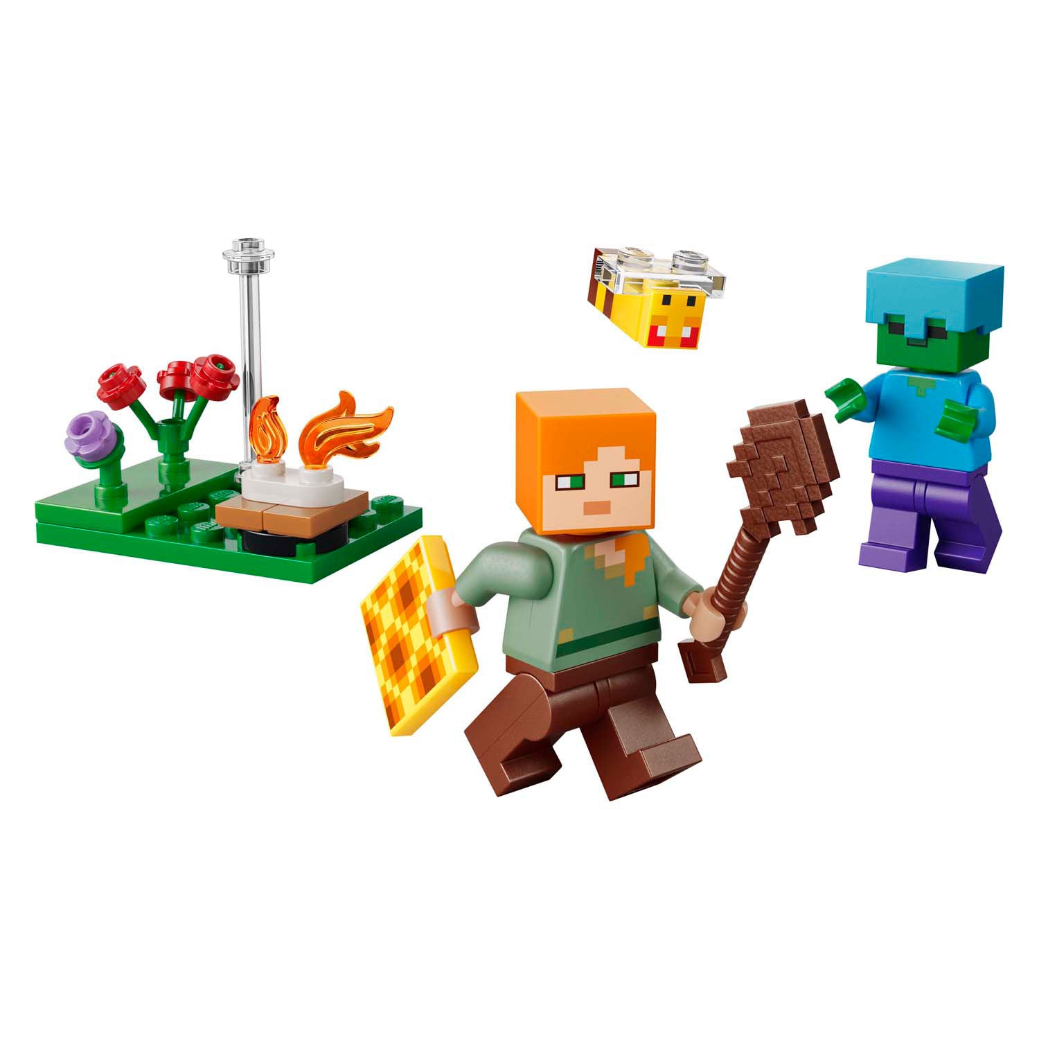 Lego minecraft 30732 alex y la batalla en la fogata