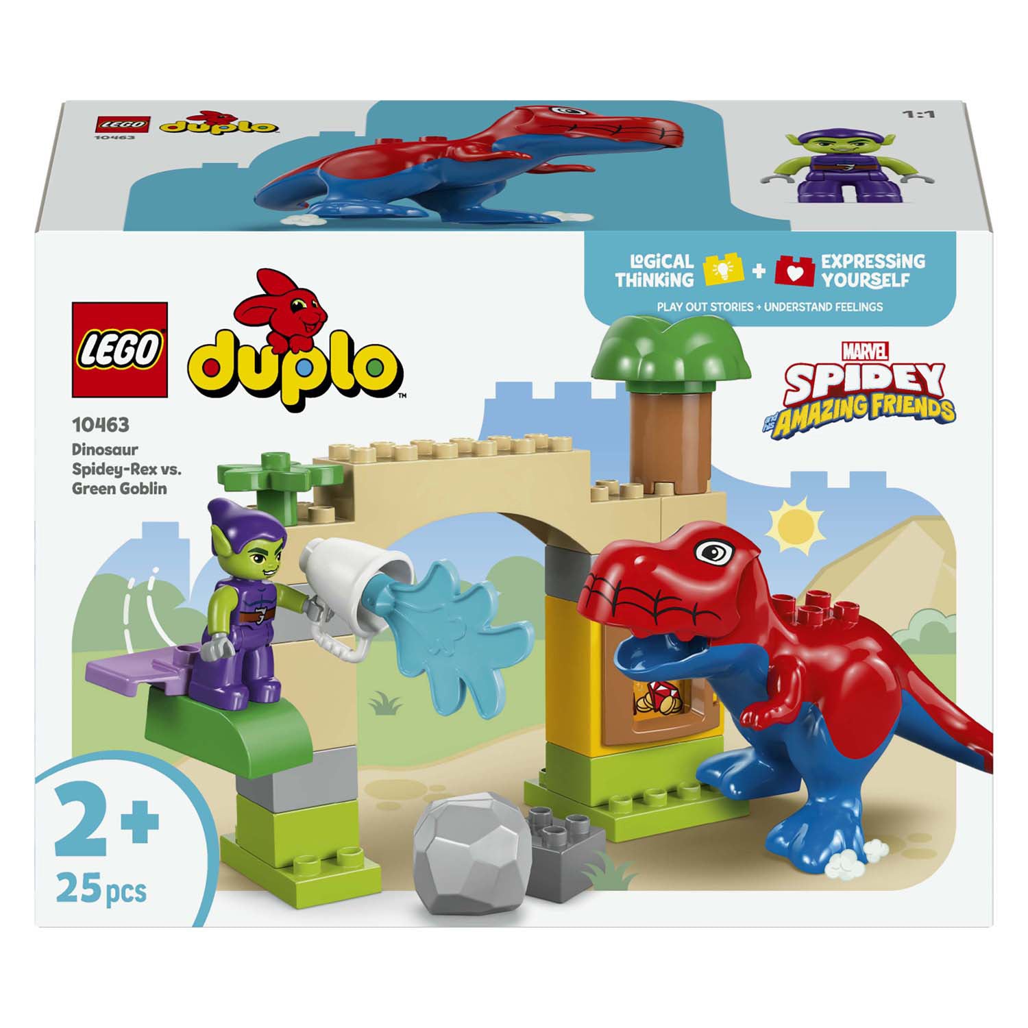 Lego Duplo 10463 Dinosaurio Spidey Rex vs. Duende Verde