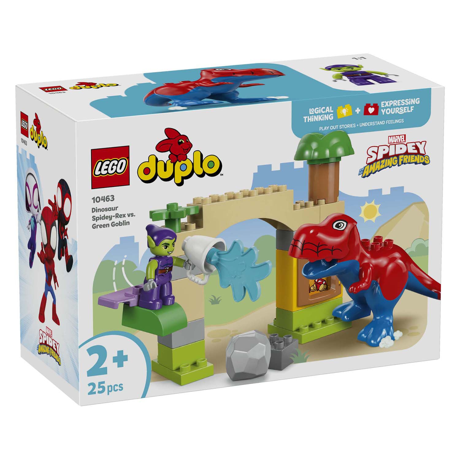 Lego Duplo 10463 Dinosaurio Spidey Rex vs. Duende Verde