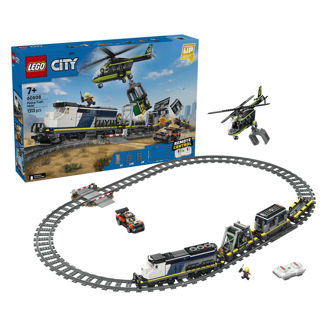 Lego city 60508 robo al tren de la policía