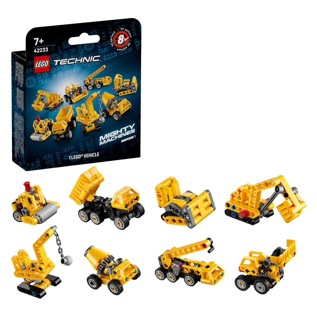 Lego ® Technic Mighty Machines - scatola a sorpresa con giocattoli da costruzione - veicoli da collezione - 42233