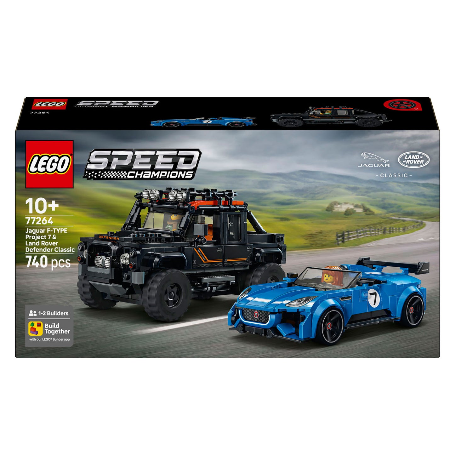Lego speed champions jaguar project 7 en land rover defender auto bouwpakket voor kinderen 77264