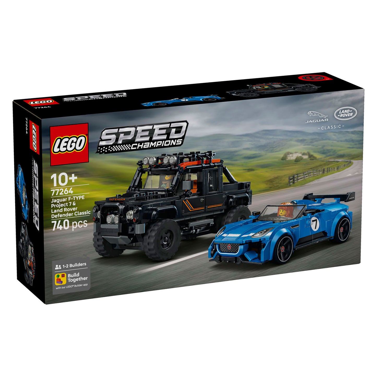 Lego speed champions jaguar project 7 en land rover defender auto bouwpakket voor kinderen 77264