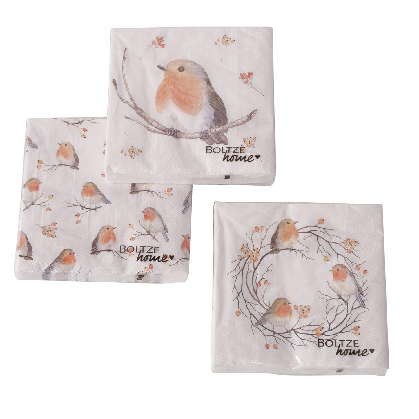 Tovaglioli per la casa Boltze Ruby Robin carta da 20 pezzi