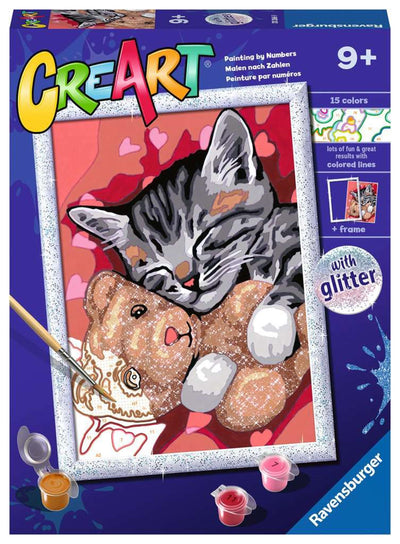 Ravensburger Pintura Creart en número pacífico gatito