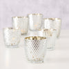 Boltze Home portacandele in vetro argento 2 pezzi.