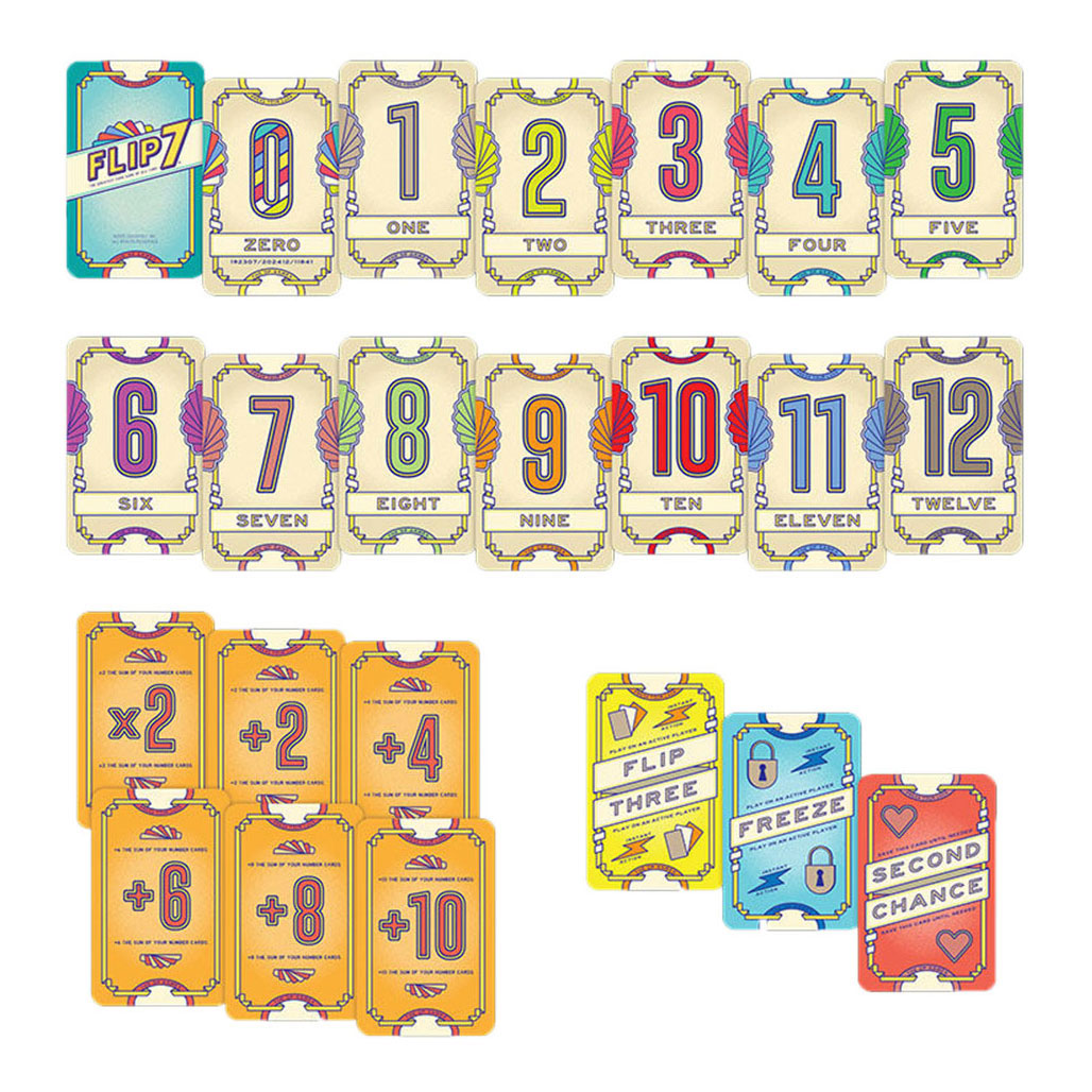 999games 999 games flip 7 versión compacta en inglés - juego de cartas