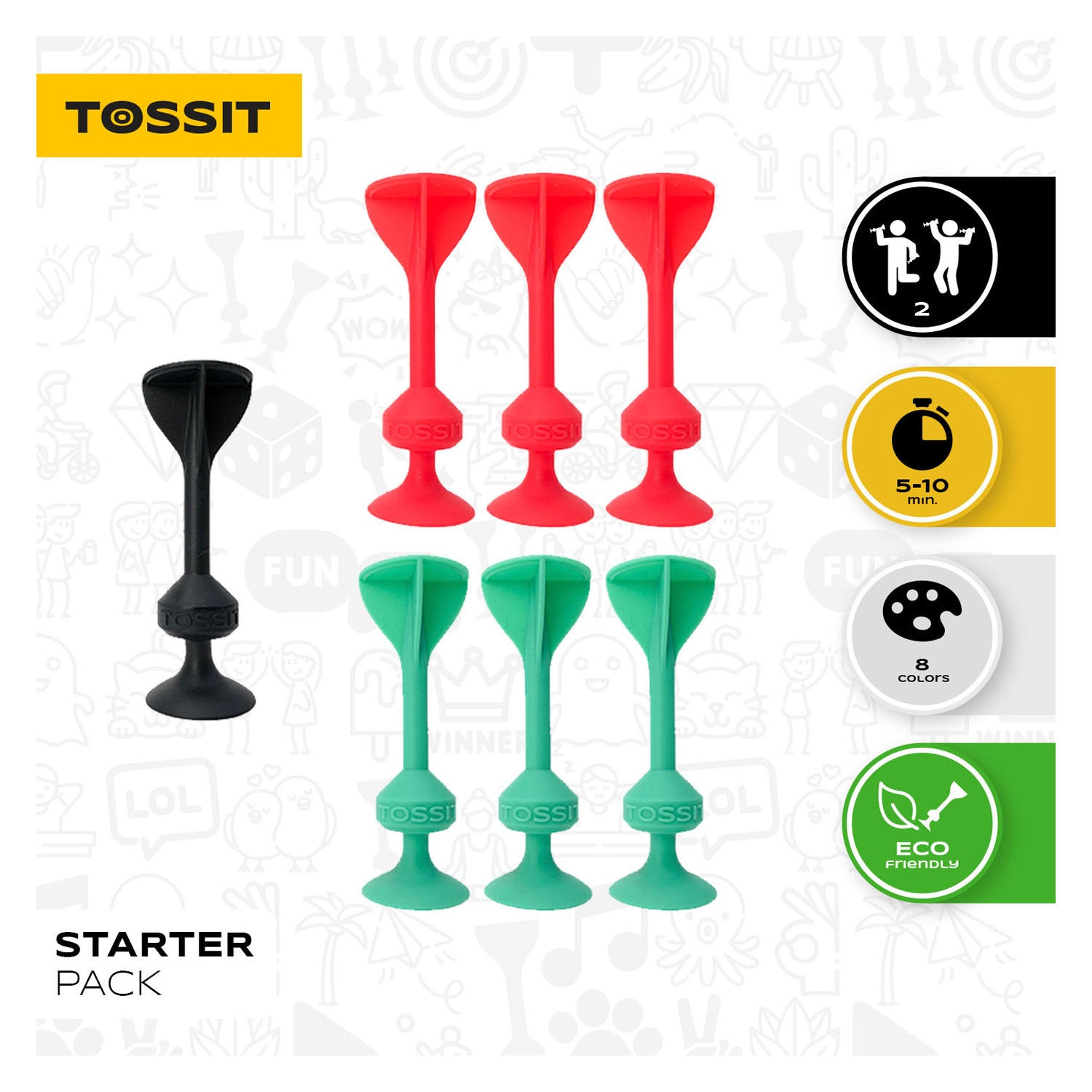 Game Tossit Starter Pack Red-Turquoise