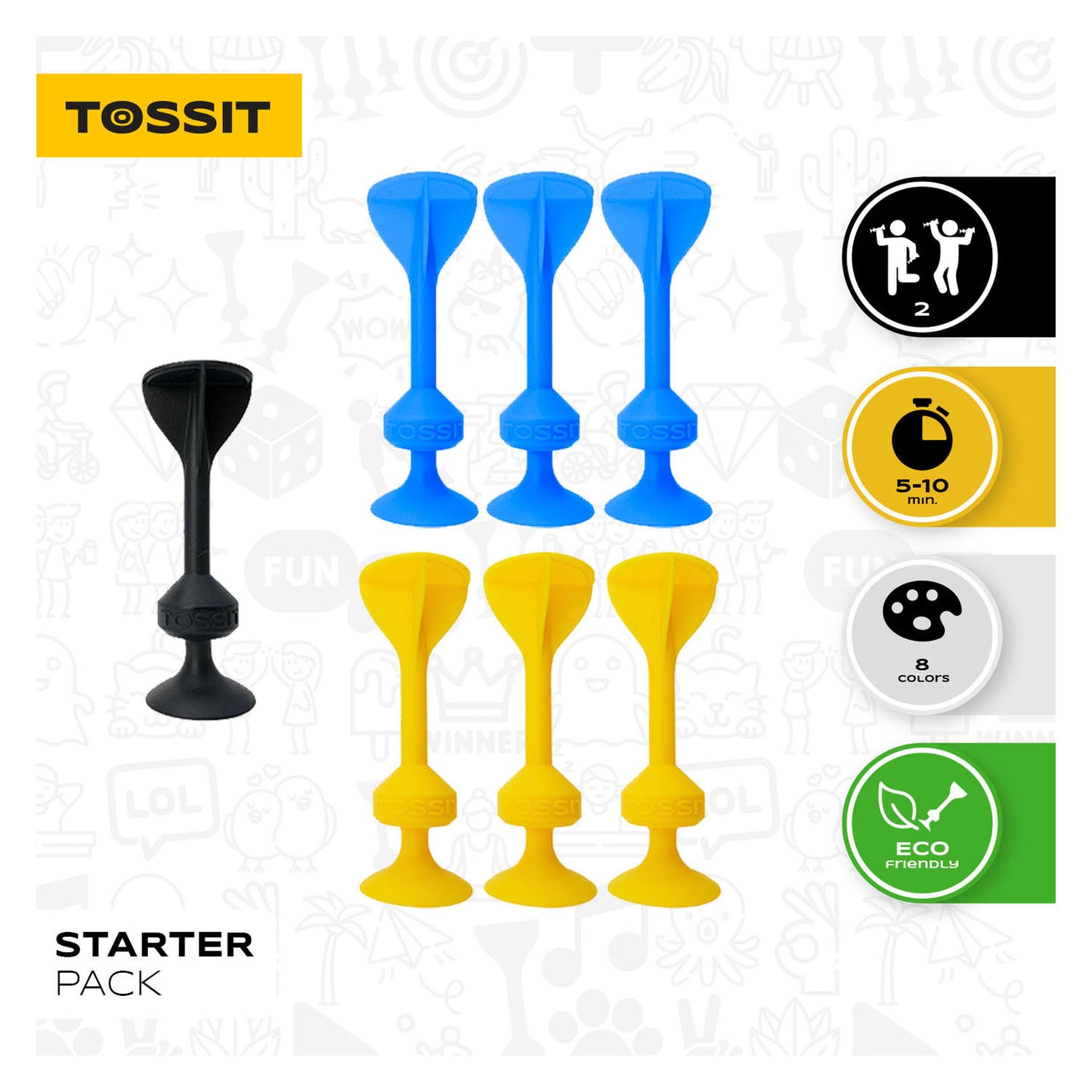 Juego Tossit Starter Pack amarillo - Azul