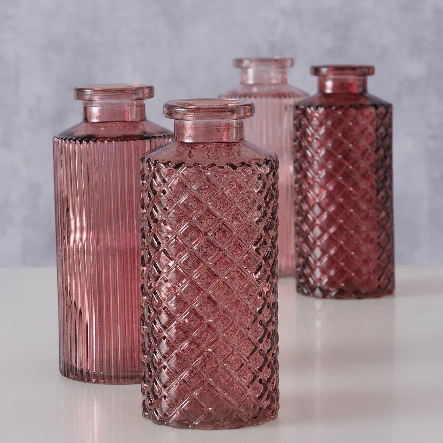 Boltze Home Vaso rosa set da 4 pezzi ø6cm