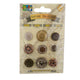 Vaessen creative • surtido de botones vintage bronce 9uds