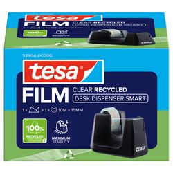 Dispenser per nastro adesivo tesa easy cut smart plastica nero