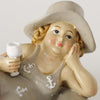 Estatua casera de Boltze de damas flotantes en traje de baño natural