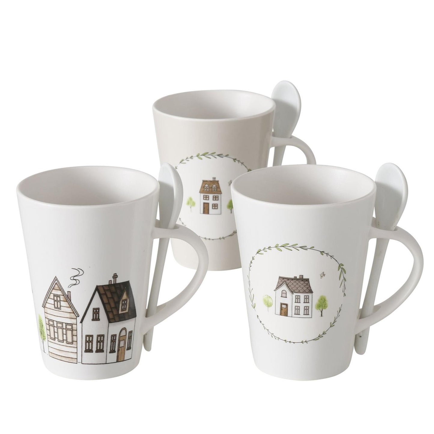 Boltze tazza per la casa con design della casa incluso cucchiaio da 330 ml