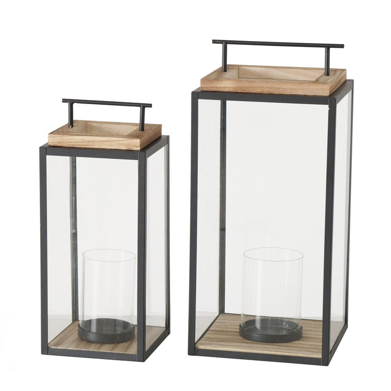 Boltze lanterna domestica set da 2 pz. h35 e h45cm