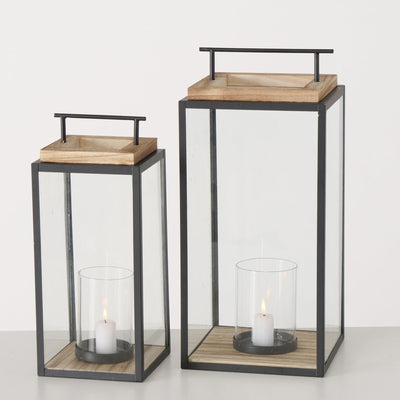 Boltze lanterna domestica set da 2 pz. h35 e h45cm