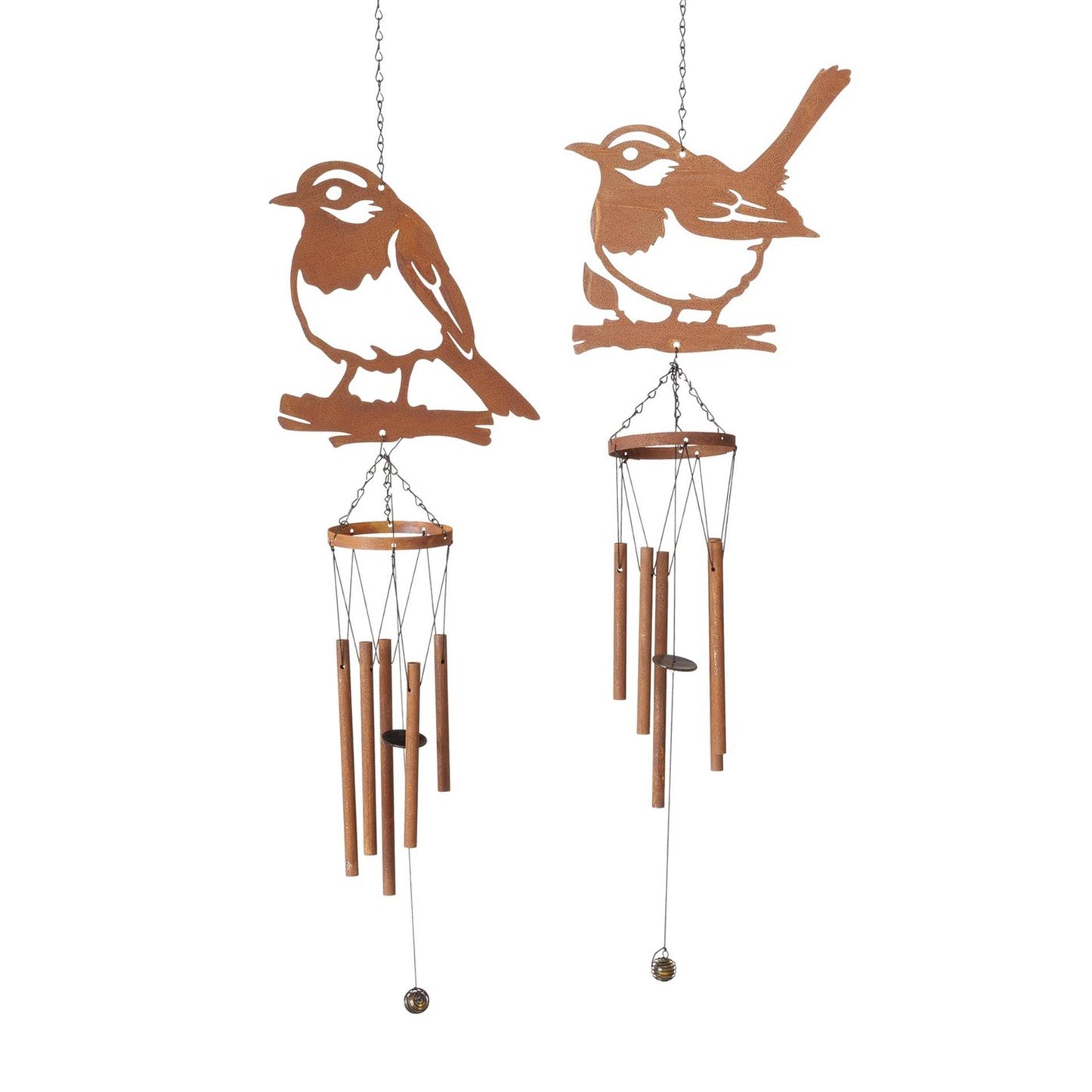 Boltze campanello a vento per la casa uccello in metallo 70 cm 2 assortiti