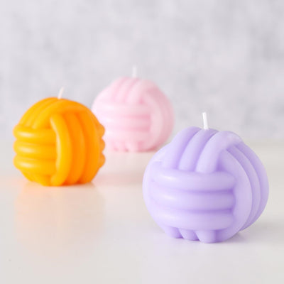 Boltze casa candela a forma di bottone h8 cm diametro 8,5 cm rosa lilla