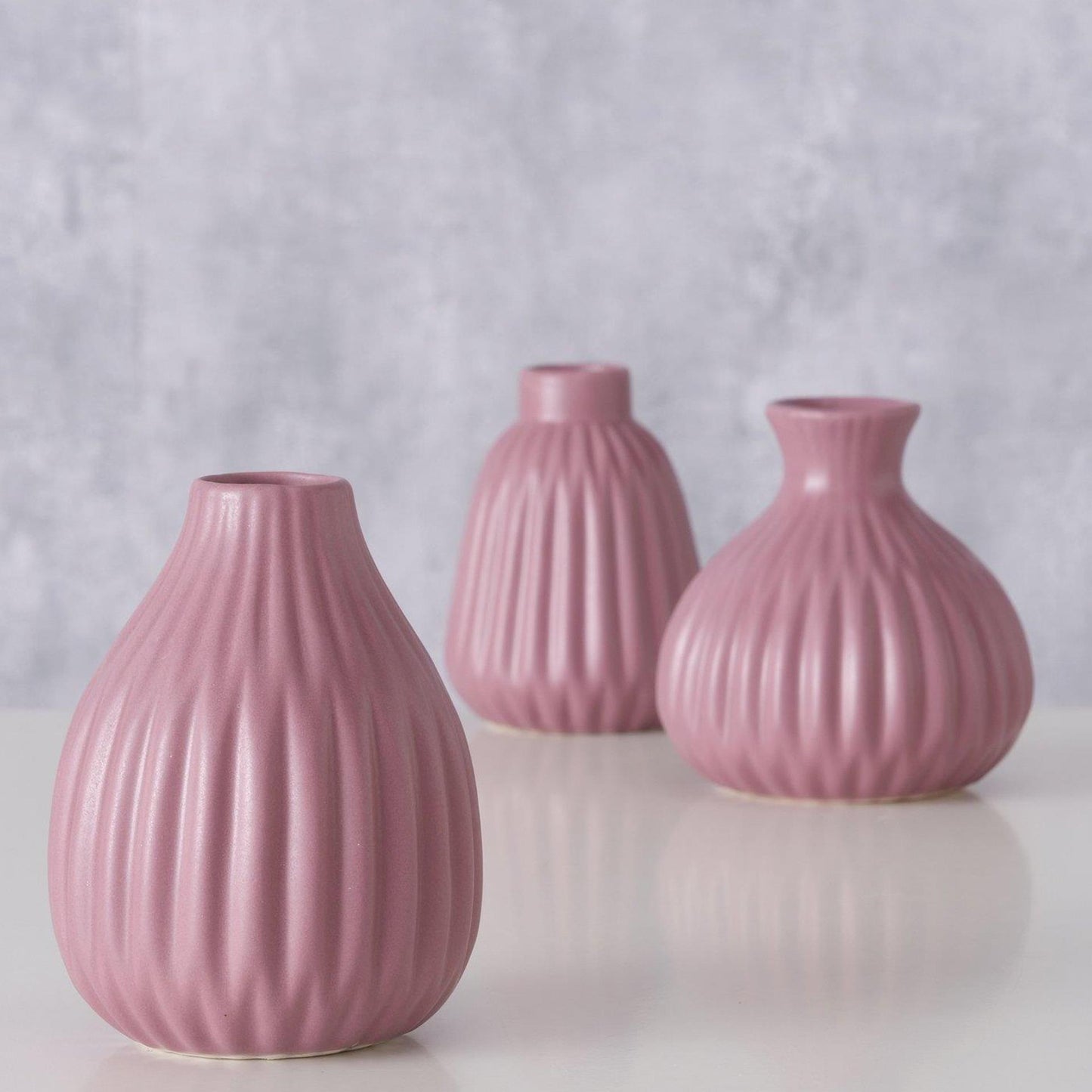 Boltze home jarrón esko rosa ø10xh12cm