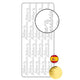 Vaessen creative • sticker 10x23cm 10pcs goud feliz anniversario