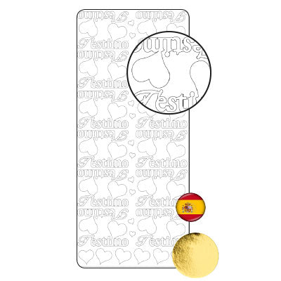 Vaessen creative • adesivo 10x23 cm 10 pezzi oro t'estimo