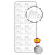 Vaessen creative • sticker 10x23cm 10pcs zilver con amor