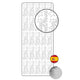 Vaessen creative • sticker 10x23cm 10pcs zilver feliz ano novo