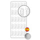 Vaessen creative • sticker 10x23cm 10pcs zilver buon anno