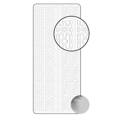 Vaessen creative • adesivi 10 pezzi con bordi argento