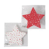 Boltze home servilletas en forma de estrella rojo blanco 12 piezas