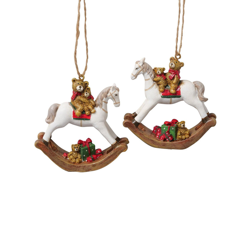 Boltze home Ciondolo natalizio cavallo a dondolo h7cm