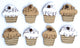 Vaessen creative • creative elements corrugated printed kraft cupcakes 8pcs