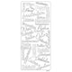 Vaessen creative • sticker 10x23cm 10pcs zilver diverse teksten met hoofdsteden