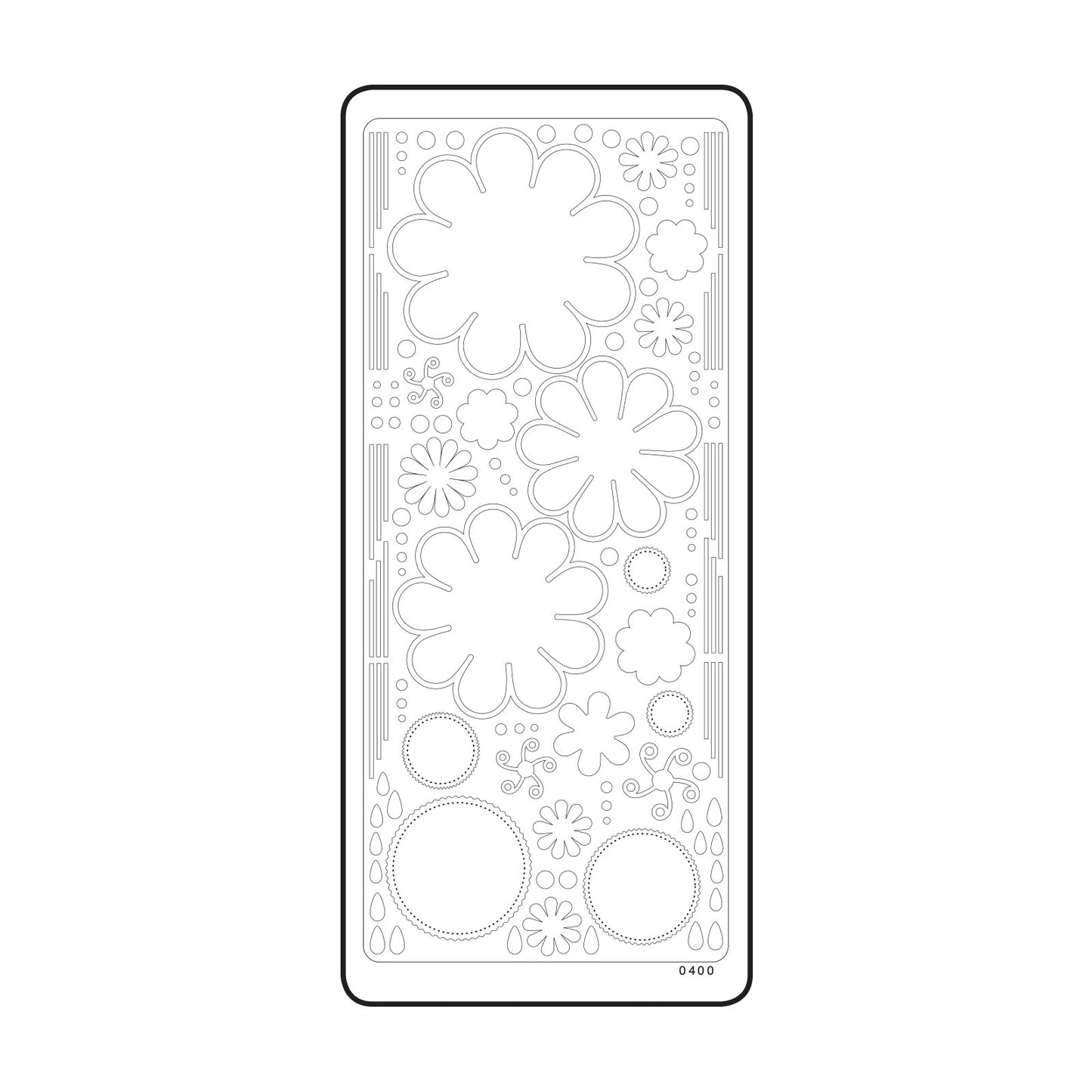 Vaessen creative • adesivo 10x23 cm 10 fiori dorati
