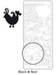 Vaessen creative • adesivo 10x23cm x10 uccelli neri e scarabocchi