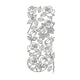 Vaessen creative • sticker 10x23cm 10pcs zilver bloemen