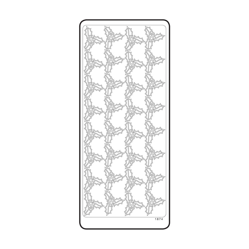 Vaessen creative • sticker 10x23cm 10pcs goud hulst